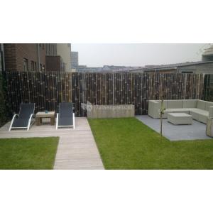 Bamboemat zwart 180 x 180 cm x 25-28 mm