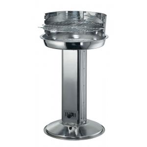 Garden Grill zuilmodel rond RVS houtskool BBQ Garden Grill zuilmodel rond RVS houtskool BBQ