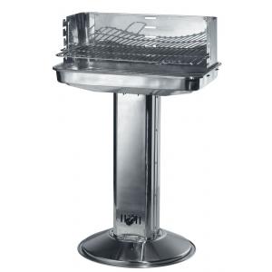Garden Grill zuilmodel vierkant RVS houtskool BBQ Garden Grill zuilmodel vierkant RVS houtskool BBQ