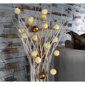 LED deco lichtsnoer gevlochten blanke bollen