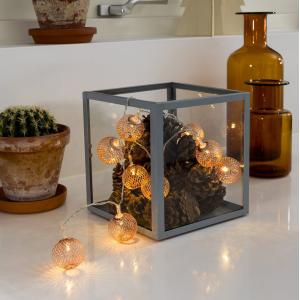 LED decoratieve lichtsnoer koperen bollen