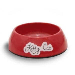 Melamine eetbak kitty cat rood Melamine eetbak kitty cat rood