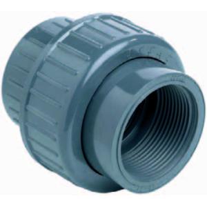 PVC 3-delige koppeling lijm x binnendraad PVC 3-delige koppeling lijm x binnendraad