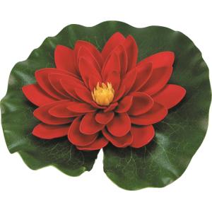 Waterlelie rood kunststof 14cm Waterlelie rood kunststof 14cm