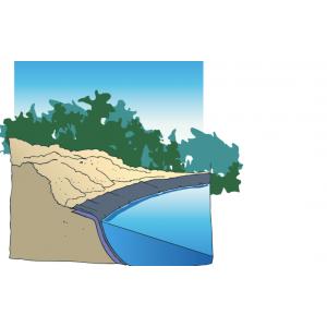 Standaard bocht links waterval