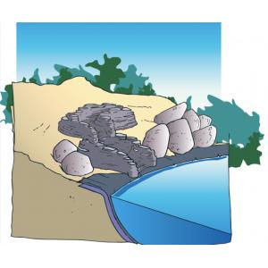 Standaard bocht links waterval